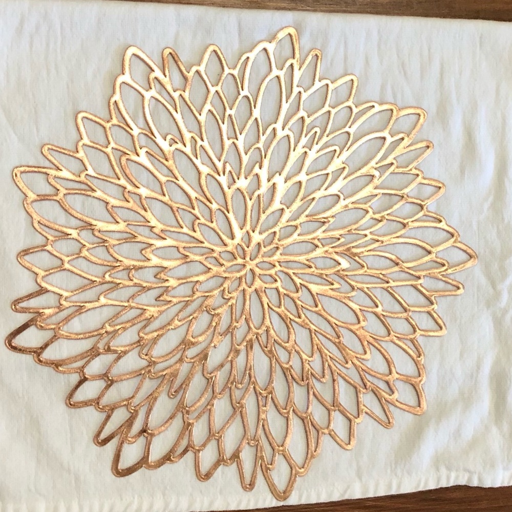 Rose Gold Floral Placemat